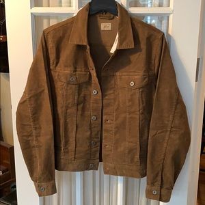 J Crew Trucker Jacket Corduroy Saddle 